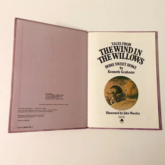 Vintage 1983 Tales From The Wind In The Willow Home Sweet Home Kenneth Grahame - Picture 6 of 13